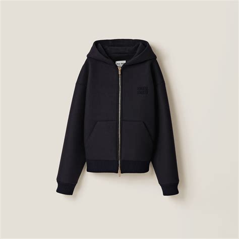 Miu Miu Cloth Hoodie Jacket .